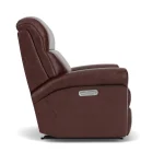 Davis Leather Power Rocking Recliner with Power Headrest - Image 4