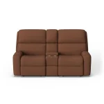 Rio Leather Power Reclining Loveseat with Console - Image 3