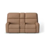 Rio Leather Power Reclining Loveseat with Console - Image 6