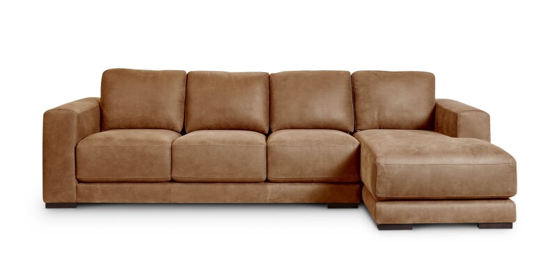 Cabo Leather Chaise Sectional