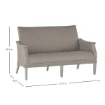 Bentley N-dura Resin Wicker Outdoor Loveseat - Image 4