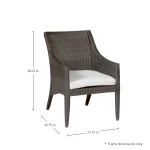 Athena Woven N-dura Resin Wicker Outdoor Arm Chair - Image 5