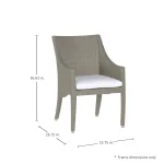 Athena Woven N-dura Resin Wicker Outdoor Arm Chair - Image 6