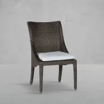 Athena Woven N-dura Resin Wicker Outdoor Side Chair - Image 4