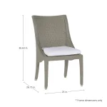 Athena Woven N-dura Resin Wicker Outdoor Side Chair - Image 5