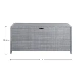N-dura Resin Wicker Outdoor Cushion Storage Box - Image 6