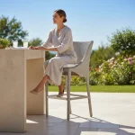 Athena Woven N-dura Resin Wicker Outdoor Bar Stool - Image 19