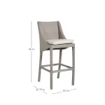 Athena Woven N-dura Resin Wicker Outdoor Bar Stool - Image 7