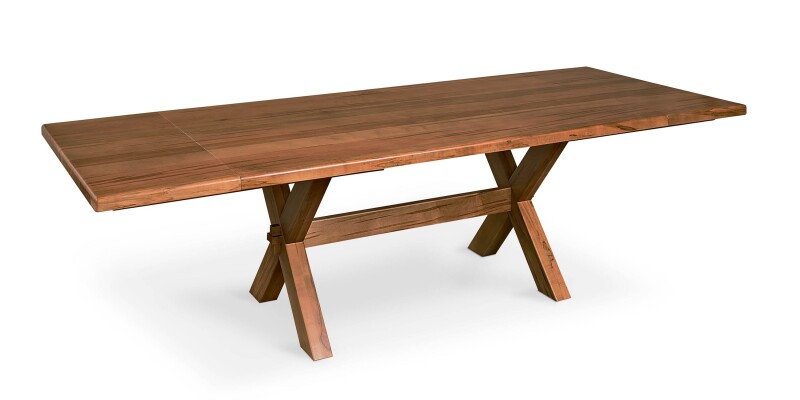 Crossbuck Dining Table with Extendable Leaves