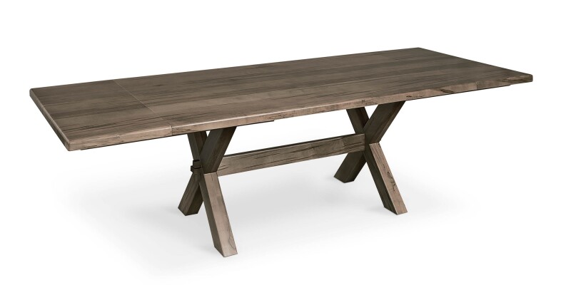 Crossbuck Dining Table with Extendable Leaves