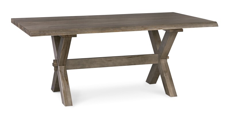 Crossbuck Live Edge Rectangle Dining Table