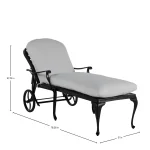Provance Cast Aluminum Outdoor Chaise Lounge Wheels Included