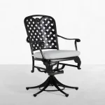 Provance Cast Aluminum Outdoor Swivel Rocker Lounge Chair