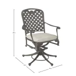 Provance Cast Aluminum Outdoor Swivel Rocker Lounge Chair - Image 4