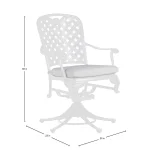 Provance Cast Aluminum Outdoor Swivel Rocker Lounge Chair - Image 5