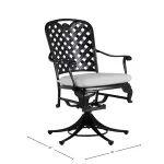 Provance Cast Aluminum Outdoor Swivel Rocker Lounge Chair - Image 7