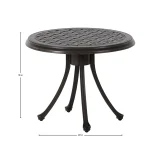 Provance Aluminum Round Outdoor Occasional Table 22 In. W X 18 In. H - Image 4