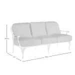 Provance Cast Aluminum Outdoor Sofa