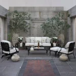 Provance Cast Aluminum Outdoor Sofa - Image 5
