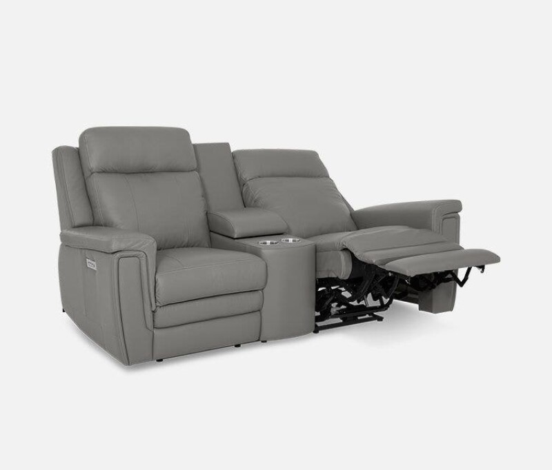 Asher Power Reclining Loveseat with Headrest and Lumbar