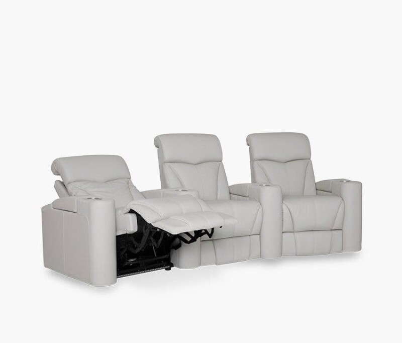 Vivid Left-Hand Facing Power Recliner with Power Headrest and Lumbar, with Right-Hand Facing Wedge Arm