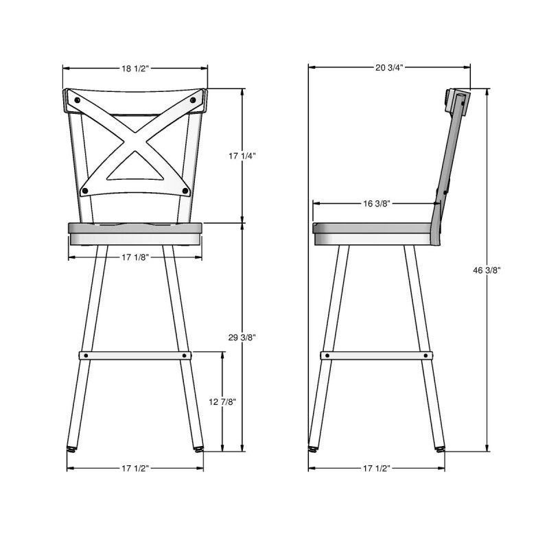 Jasper Swivel stool 41229-30WE/1B2587