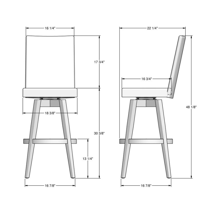Noah Swivel stool 41230-30/48BP