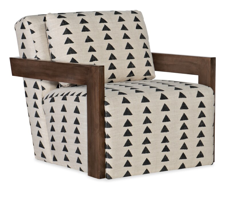 Living Room Cabell Exposed Wood Swivel Chair