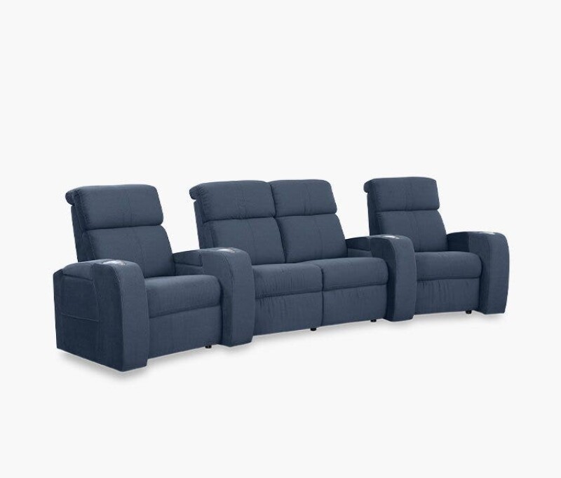 Flicks Right-Hand Facing Power Recliner with Power Headrest and Left-Hand Facing Wedge Arm