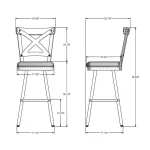 Snyder Swivel stool 41529-30WE/1B25DAF486