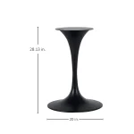 Tulip Aluminum Round Outdoor Pedestal Table Base 20 In. W X 28.13 In. H - Image 6