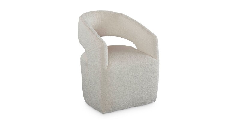 Aries Upholstered Dining Chair with Casters