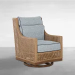 Peninsula N-dura Resin Wicker Outdoor Swivel Glide Chair - Image 13