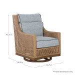 Peninsula N-dura Resin Wicker Outdoor Swivel Glide Chair - Image 5