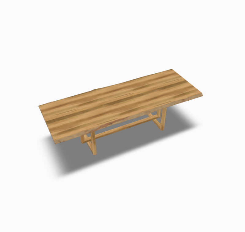 Malibu Table 42108 Plank Top Solid