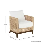 Peninsula N-dura Resin Wicker Outdoor Barrel Chair - Image 12