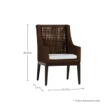Peninsula N-dura Resin Wicker Outdoor Arm Chair