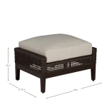 Peninsula Wicker Outdoor Woven Ottoman - Image 3