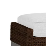 Peninsula Wicker Outdoor Woven Ottoman - Image 6