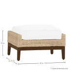 Peninsula Wicker Outdoor Woven Ottoman - Image 5