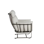 Majorca Wrought Aluminum Outdoor Spring Lounge Chair - Image 4