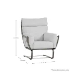 Majorca Wrought Aluminum Outdoor Spring Lounge Chair - Image 5