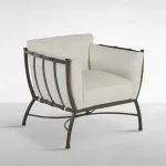 Majorca Wrought Aluminum Outdoor Club Chair - Image 3