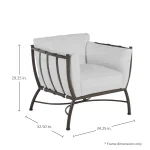 Majorca Wrought Aluminum Outdoor Club Chair - Image 6