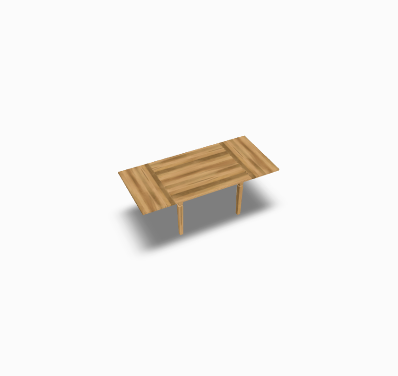 Plank Table 4248P Solid w/ Breadboard Leaves