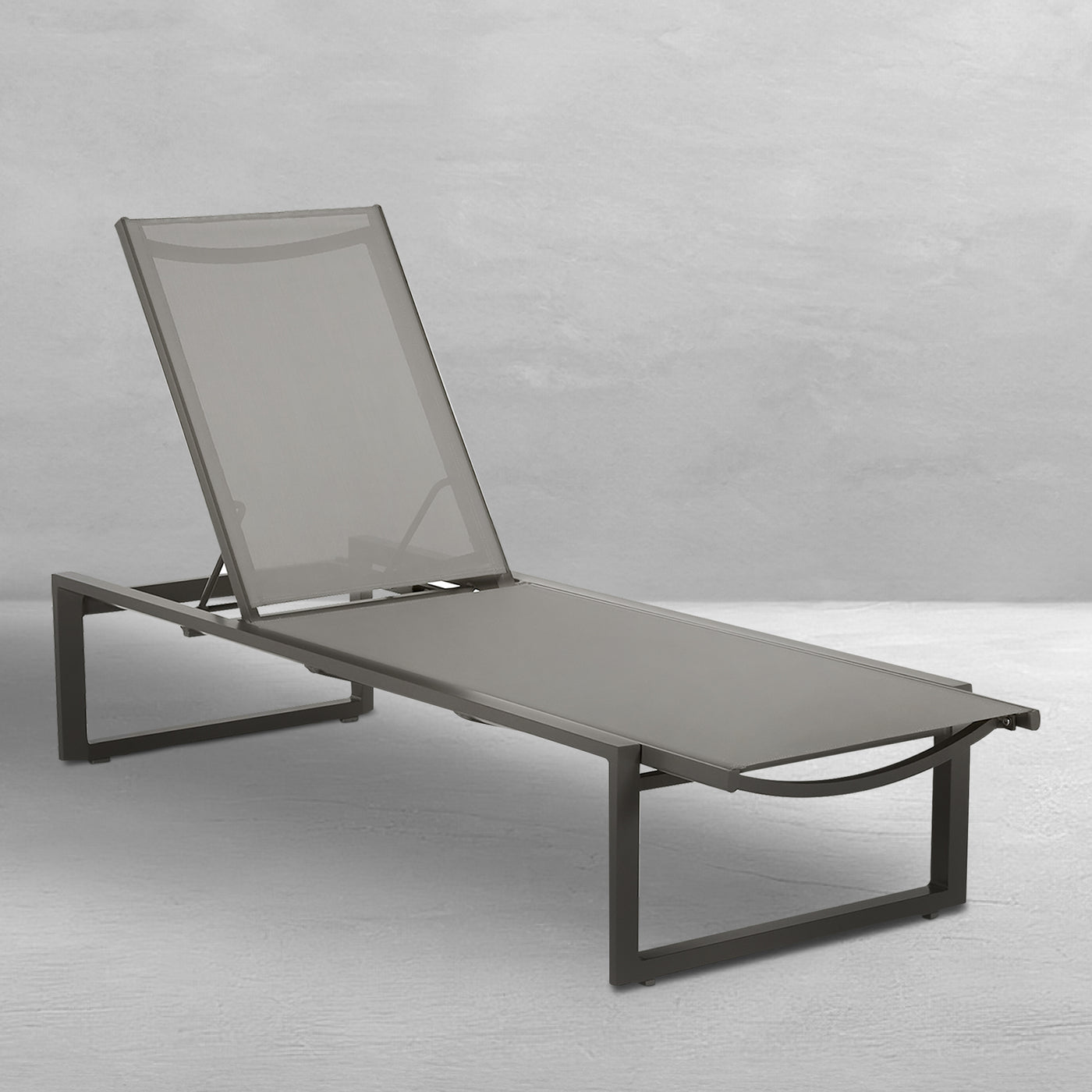 Belmont Sling Wrought Aluminum Outdoor Chaise Lounge