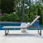 Belmont Sling Wrought Aluminum Outdoor Chaise Lounge - Image 10