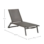 Salem Wrought Aluminum Outdoor Sling Chaise Lounge - Image 6