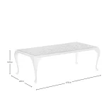 Provance Aluminum Rectangle Outdoor Coffee Table 47.75 In. W X 15.75 In. H - Image 3