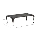 Provance Aluminum Rectangle Outdoor Coffee Table 47.75 In. W X 15.75 In. H - Image 6